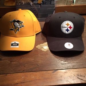 Pittsburgh Penguins and Steeler hats